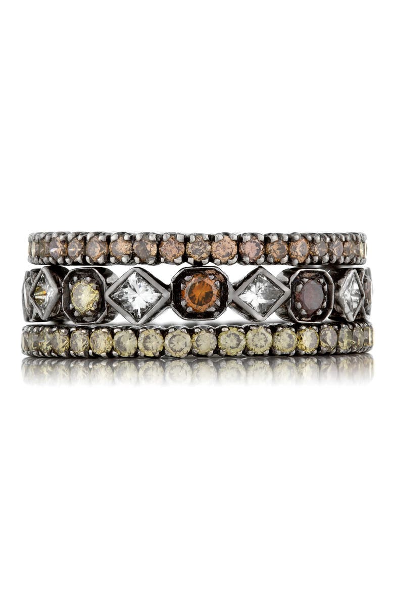 Diamond Art Deco Ring, Alternate, color, BLACK RHODIUM/ MULTI COLOR