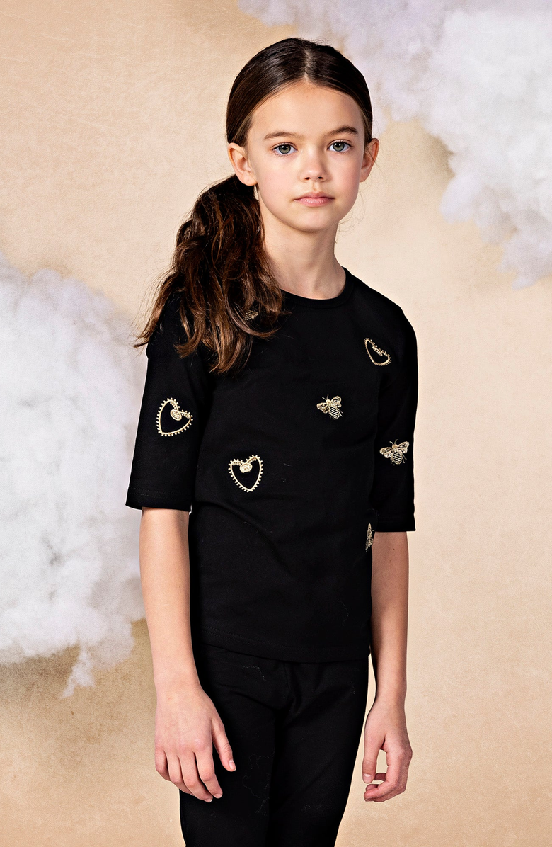 NoggiWear Embroidered Bee Loungewear Set, Alternate, color, 