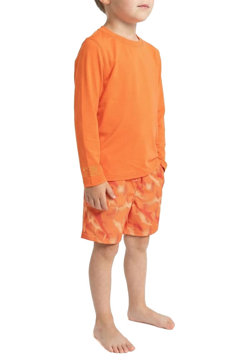 Kids' Rashguard Top & Swim Trunks Set, Alternate, color, TIGRE