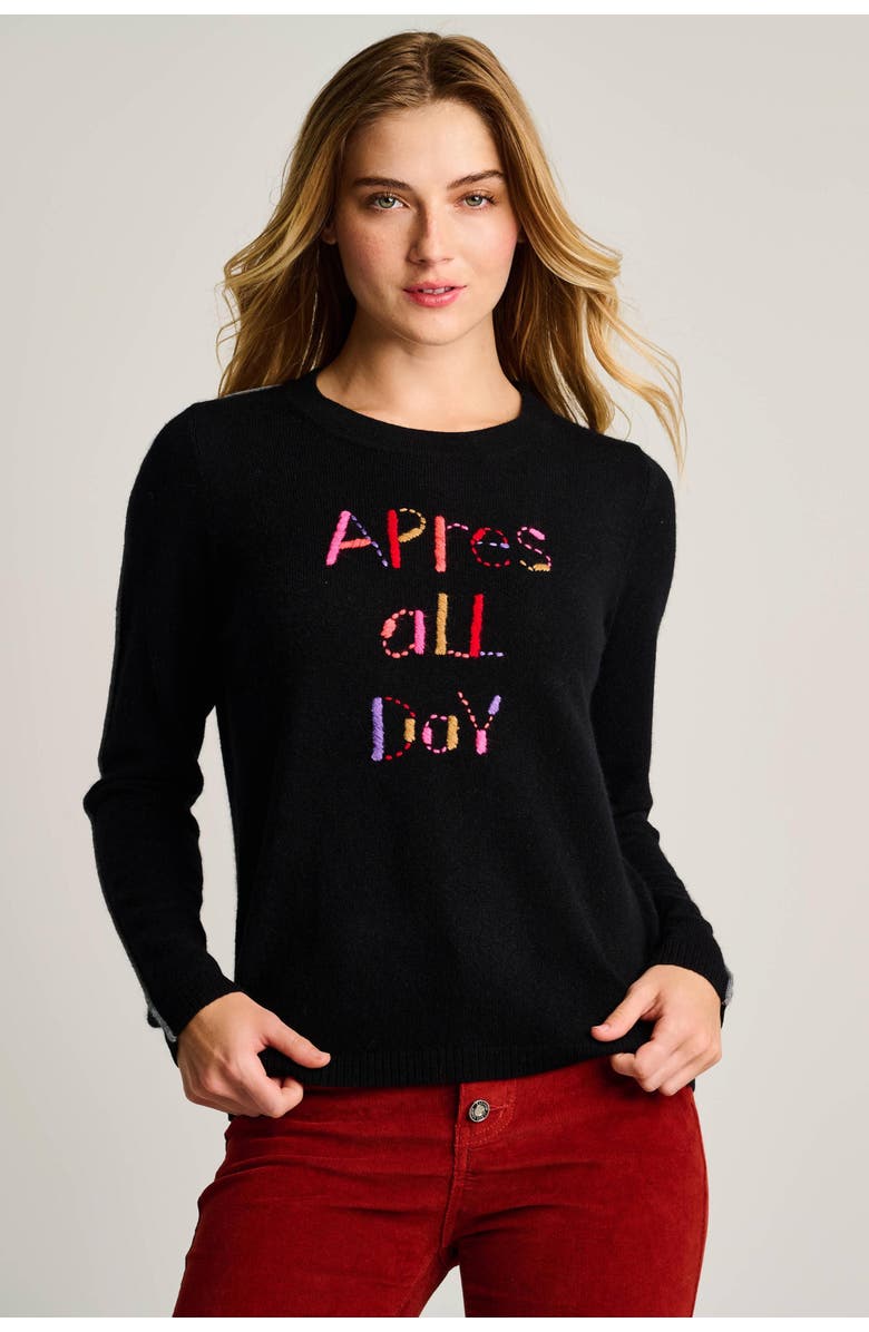 Lisa Todd Apres All Day Cashmere Sweater, Main, color, Onyx