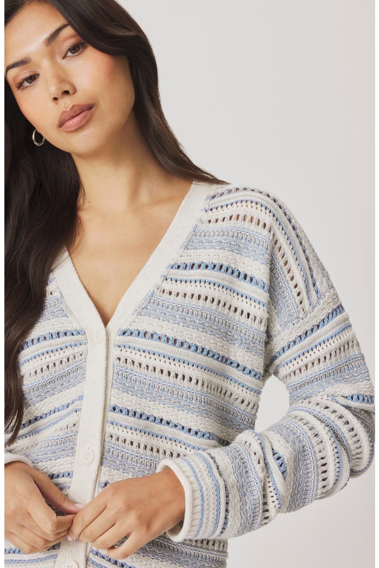 Addison Stripe Cardigan, Alternate, color, COUNTRY AIR BEIGE