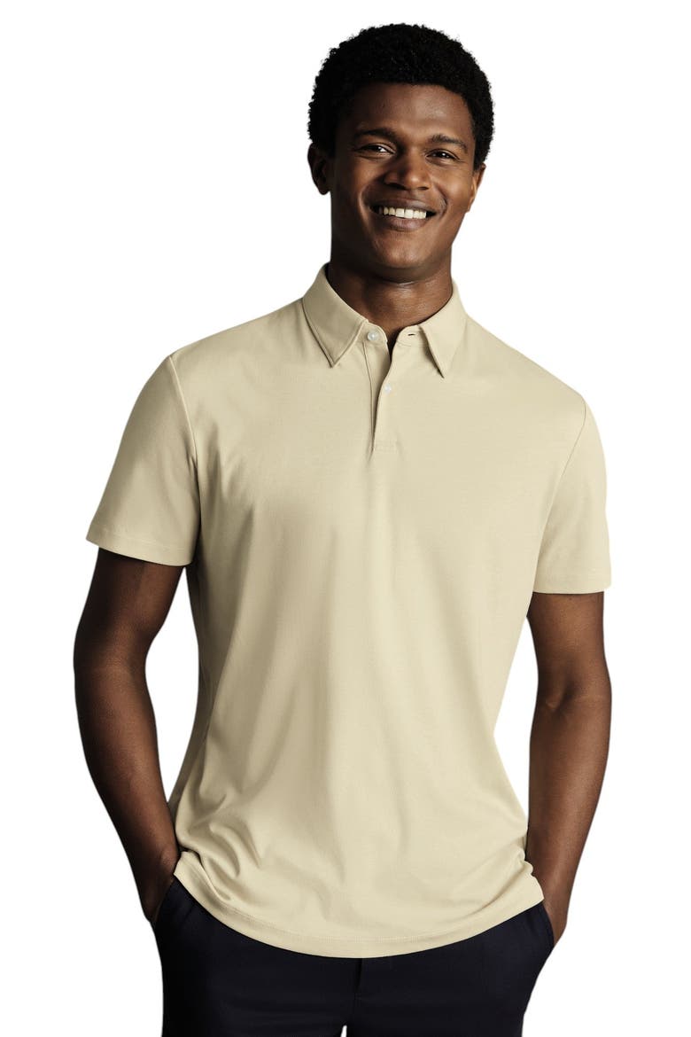 Smart Jersey Polo, Main, color, Light Tan