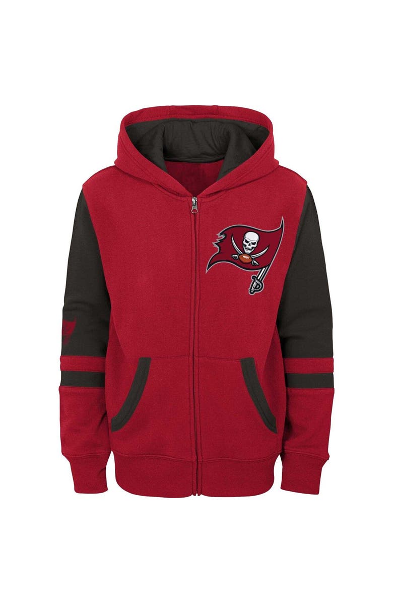 Outerstuff Youth Red Tampa Bay Buccaneers Colorblock Full-Zip Hoodie, Alternate, color, Red