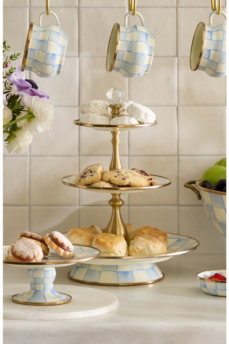 Sky Check Three Tier Sweet Stand, Alternate, color, SKY CHECK