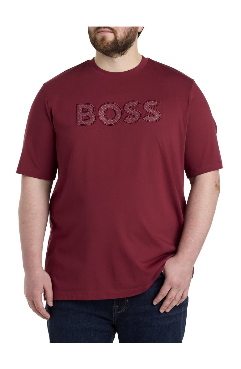 BOSS Big & Tall Thompson Graphic Tee, Main, color, Dark Red