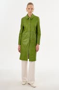 LAMARQUE BELEN | Longline Leather Coat