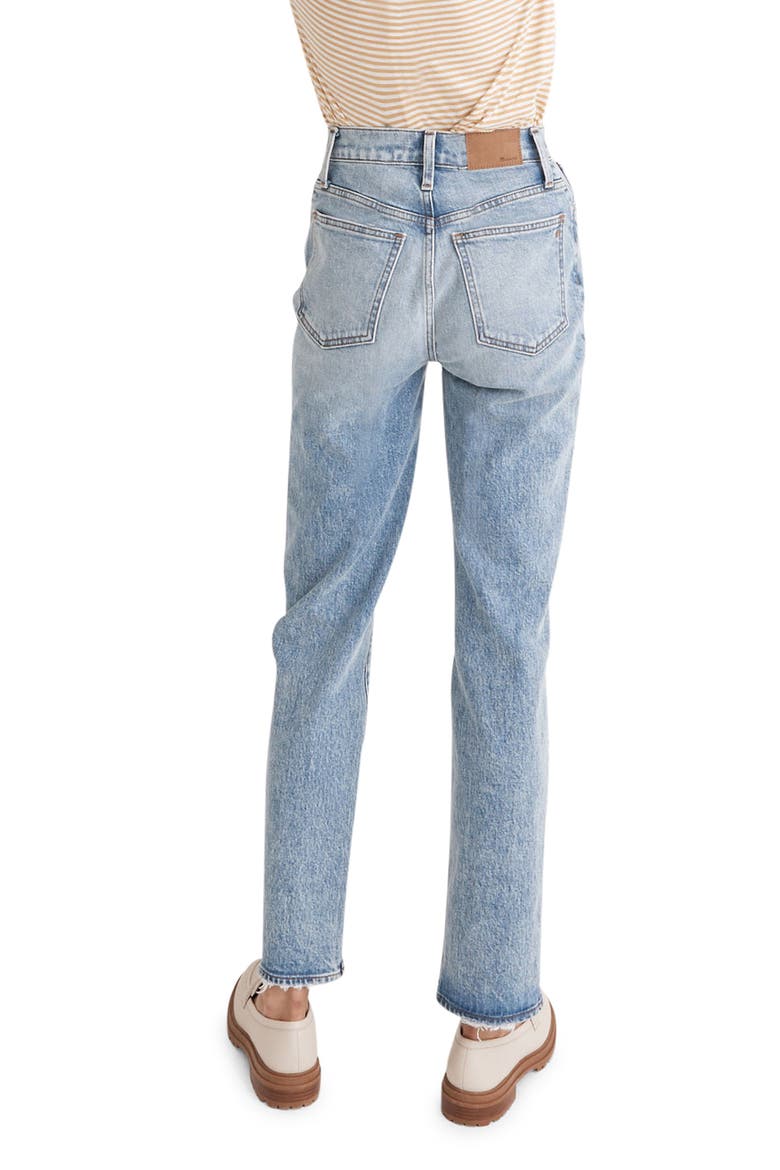 Straight Leg Stretch Cotton Jeans, Alternate, color, KINGSBURY WASH
