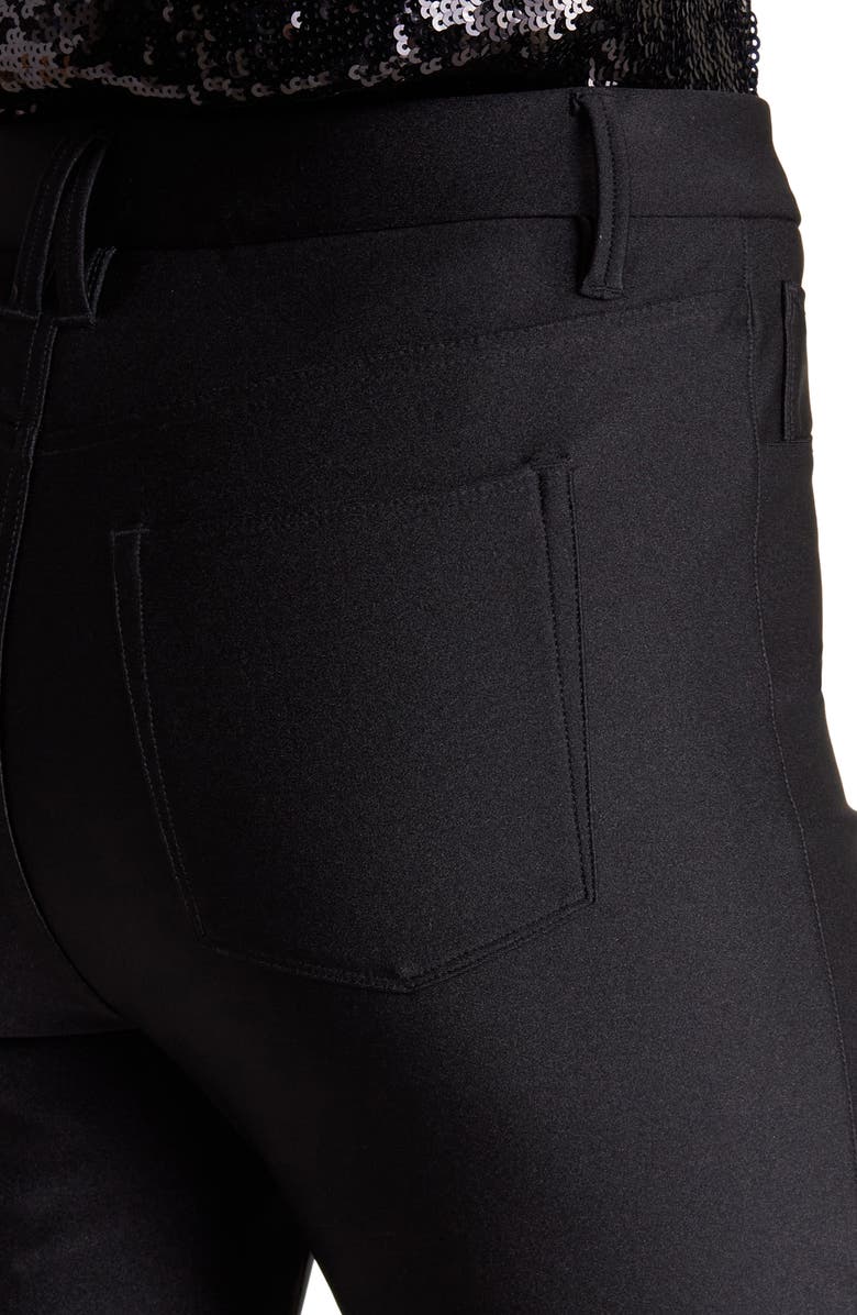 Good American Compression Shine Straight Leg Crop Pants, Alternate, color, 