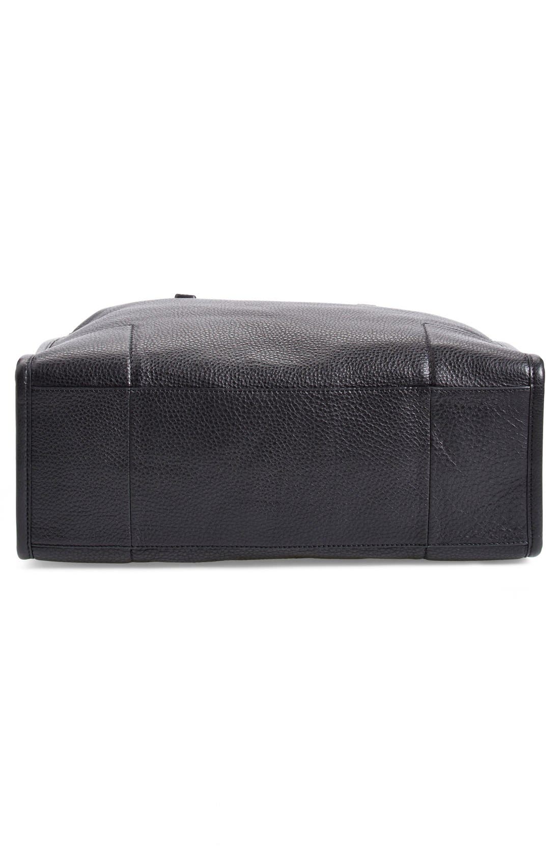 'Britten' Leather Tote, Alternate, color, BLACK