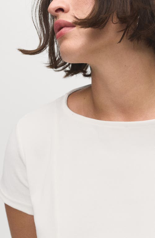 Mango A-line Cotton T-shirt In White