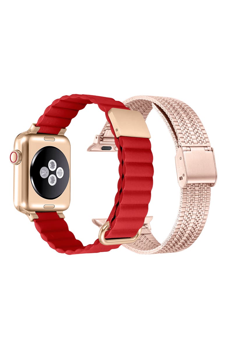 The Posh Tech Assorted 2-Pack Apple Watch<sup>®</sup> Watchbands, Alternate, color, Assorted