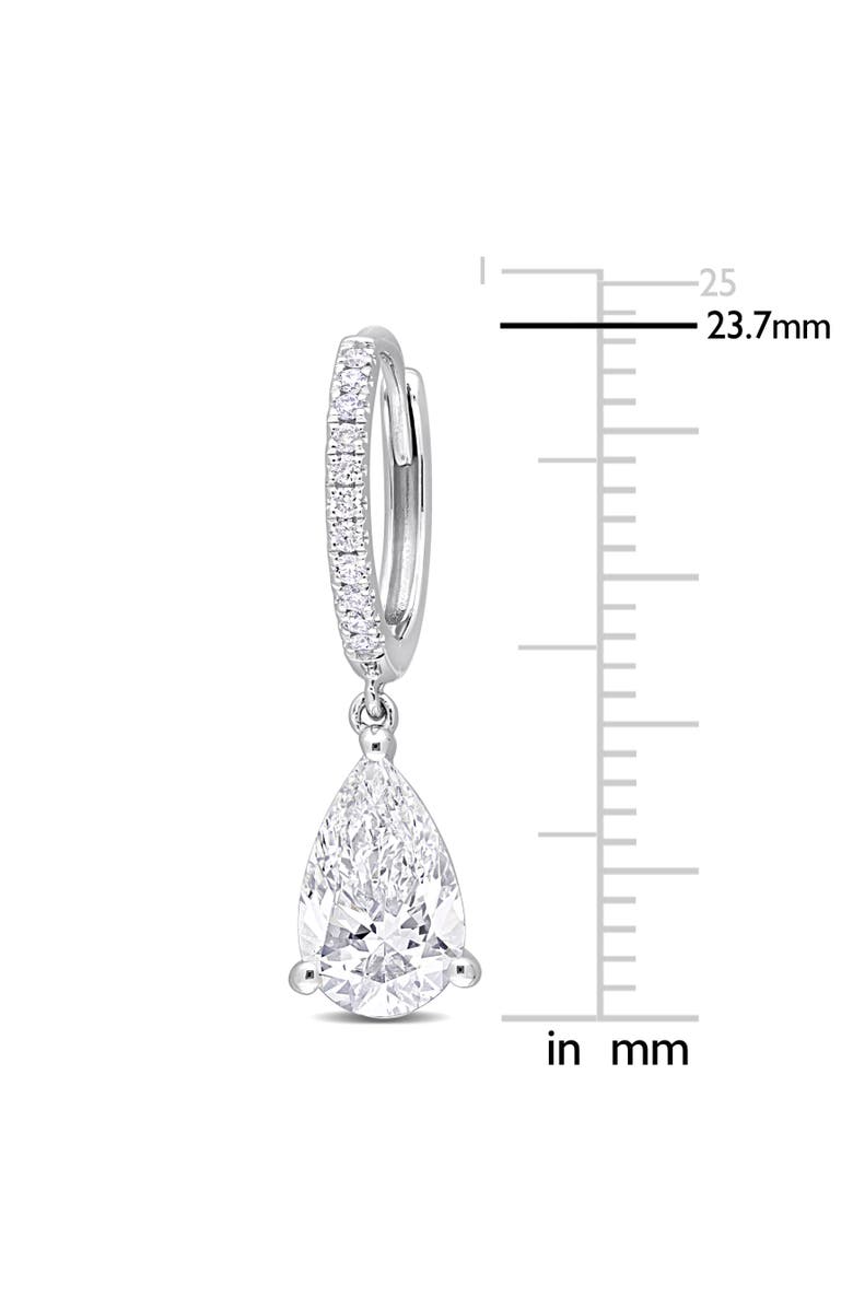 Julianna B. Lab-Grown Diamond Pear Dangle Huggie Earrings 14k, Alternate, color, 