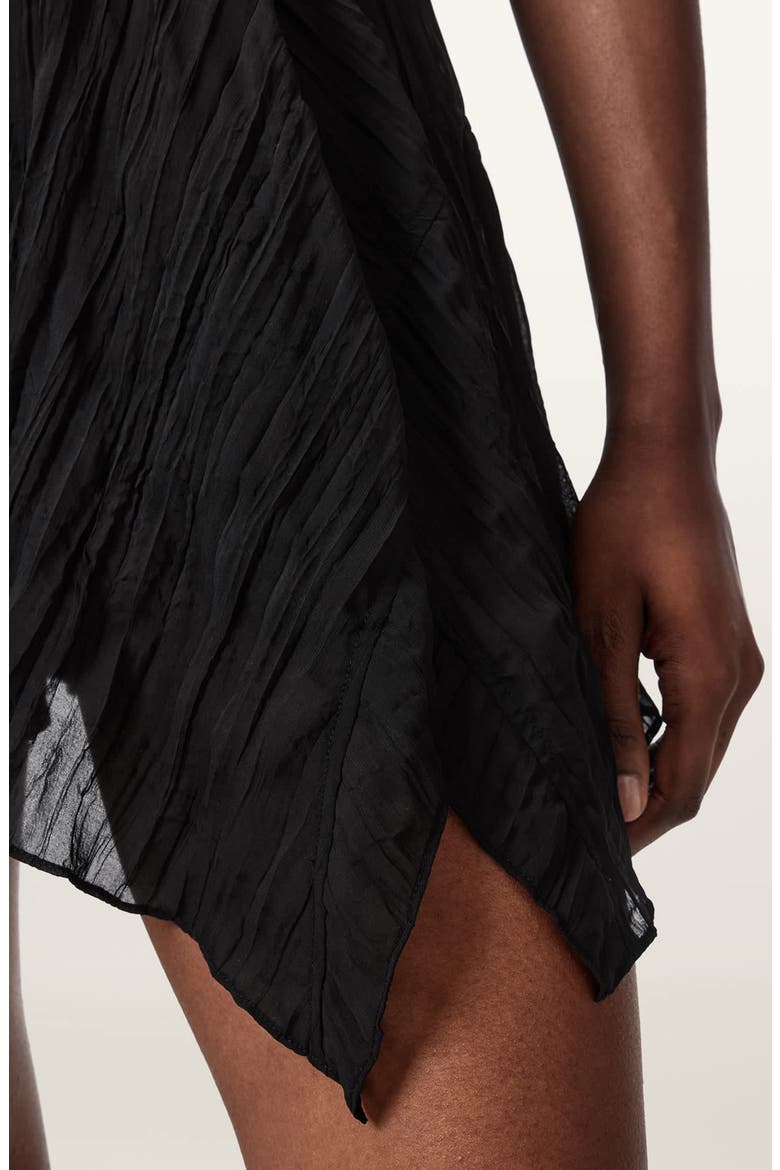 Asal Asymmetric Miniskirt, Alternate, color, BLACK