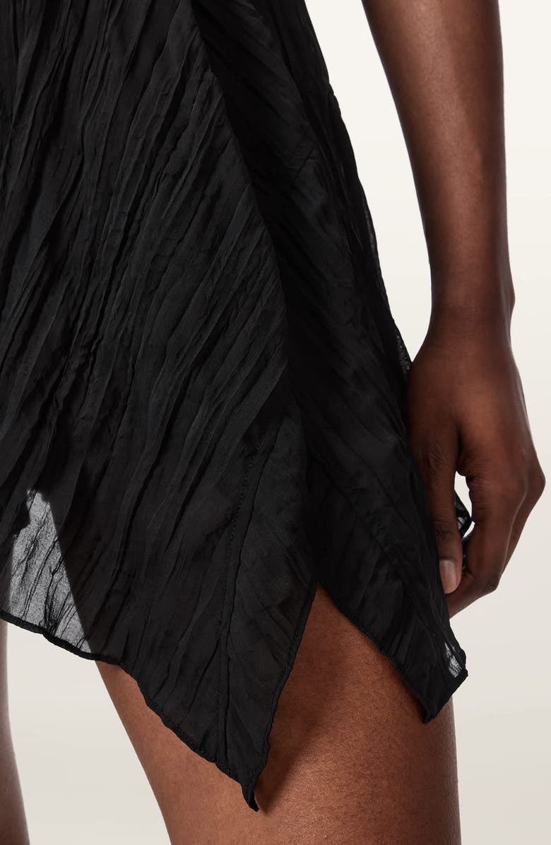 AllSaints Asal Asymmetric Miniskirt, Alternate, color, Black