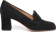 Santoni Suede High-Heel Pump