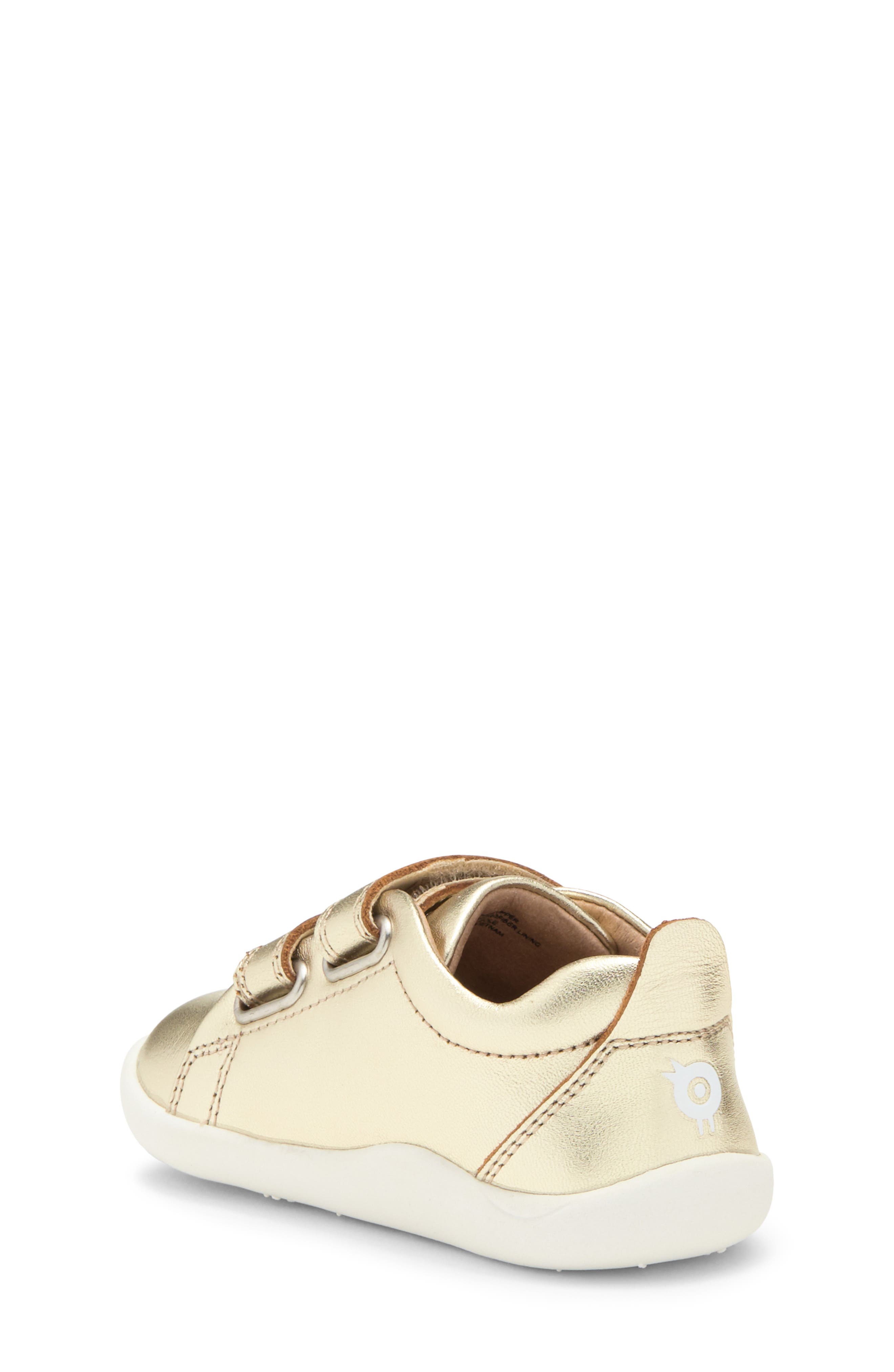 Kids' Metallic Leather Sneaker, Alternate, color, GOLD