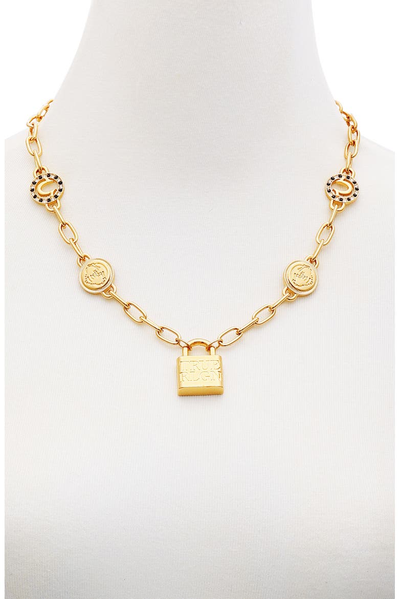 LOGO NK TR LOCK, Alternate, color, GOLDTONE