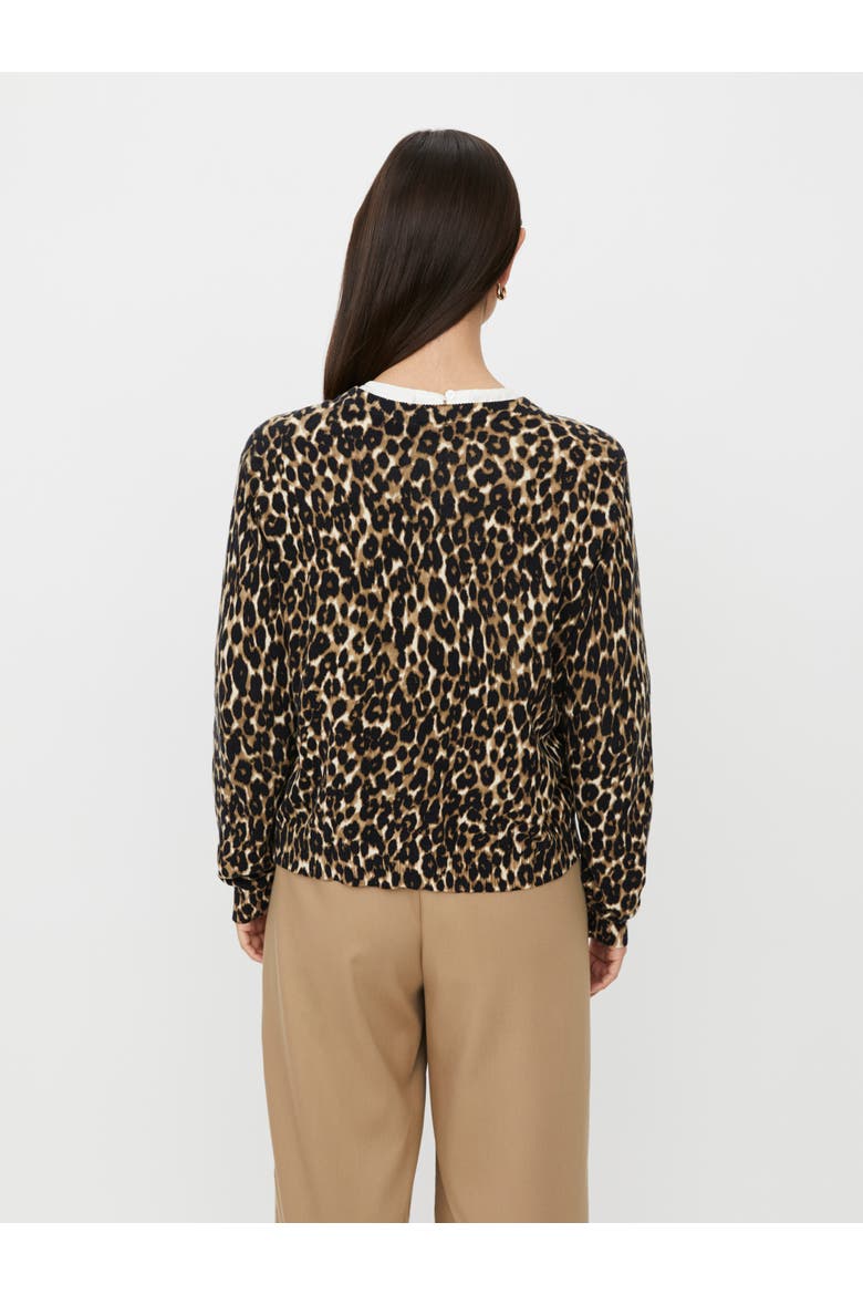 MaLika Leopard Print Cardigan, Alternate, color, Incense