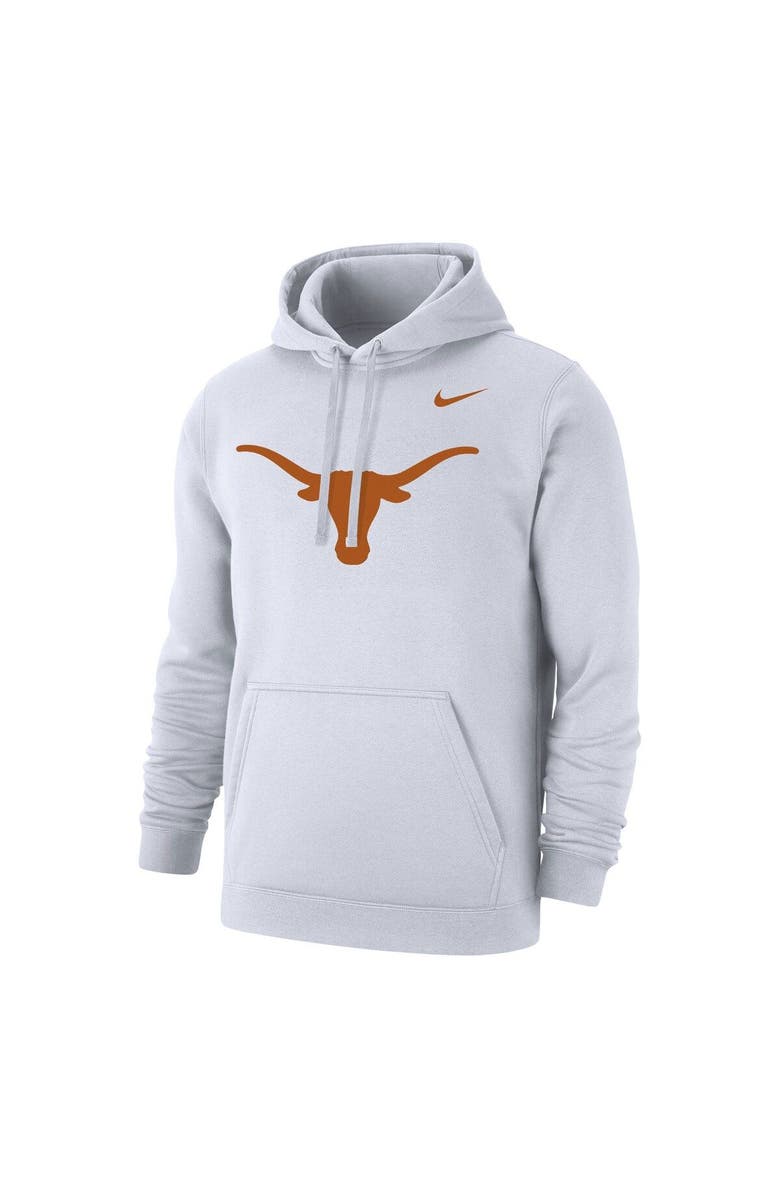 Nike Men's Nike White Texas Longhorns Logo Club Pullover Hoodie, Alternate, color, 