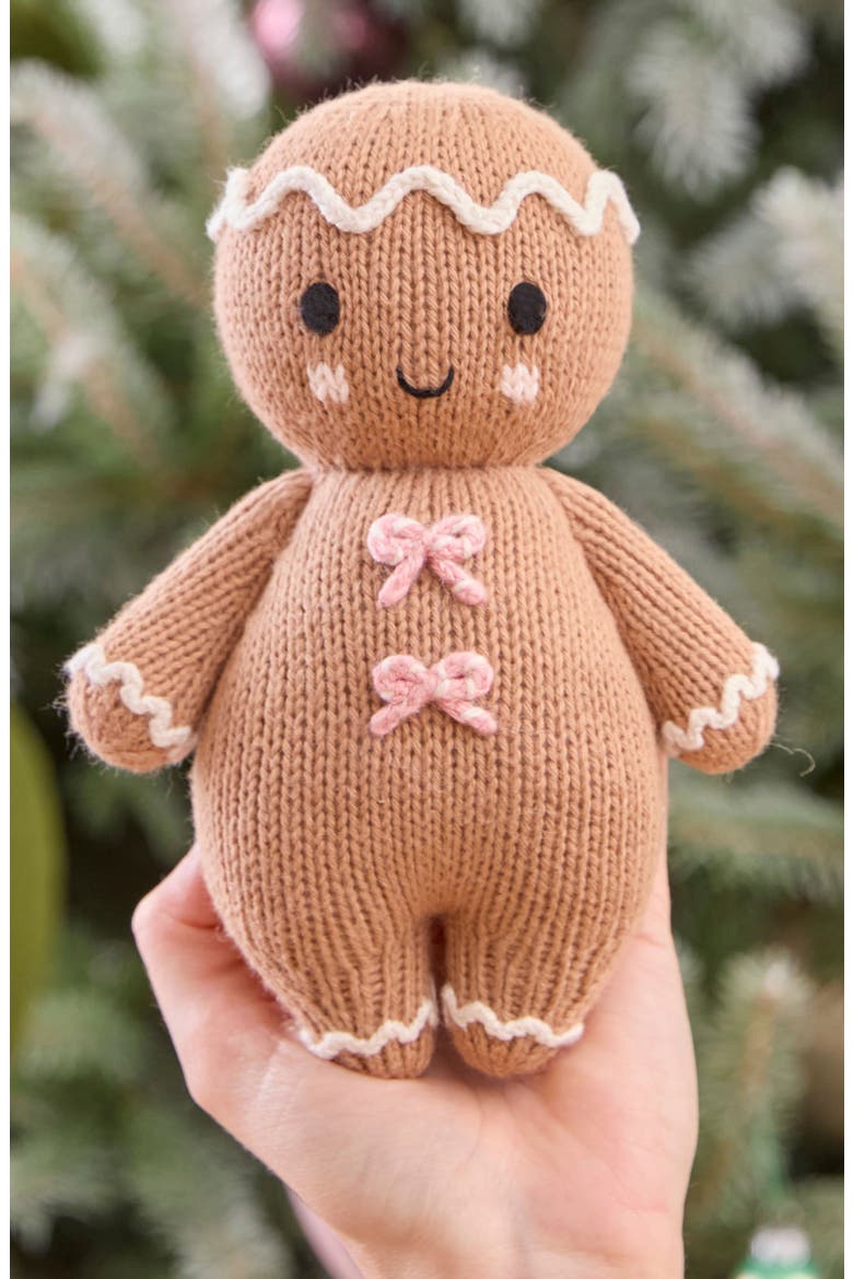 Candy Swirl Baby Gingerbread Stuffed Animal, Alternate, color, BROWN