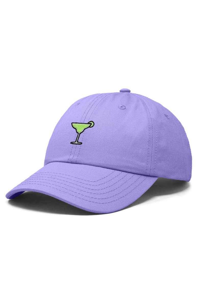 Margarita Embroidered Dad Hat, Alternate, color, Lavender