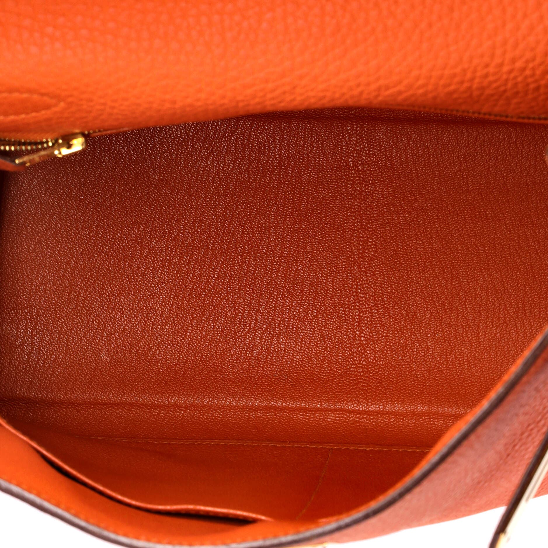 Kelly Handbag Orange Clemence with Gold Hardware 28, Alternate, color, Feu