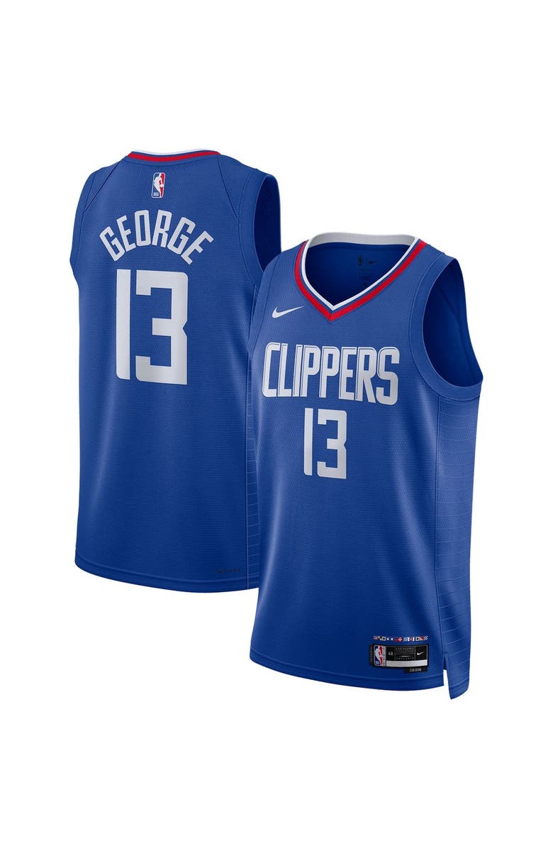 Nike Unisex Nike Paul George Royal LA Clippers Swingman Jersey - Icon Edition, Main, color, 