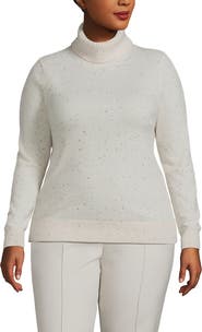 Lands' End Tall Cashmere Turtleneck Sweater