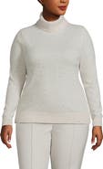 Lands' End Plus Size Cashmere Turtleneck Sweater