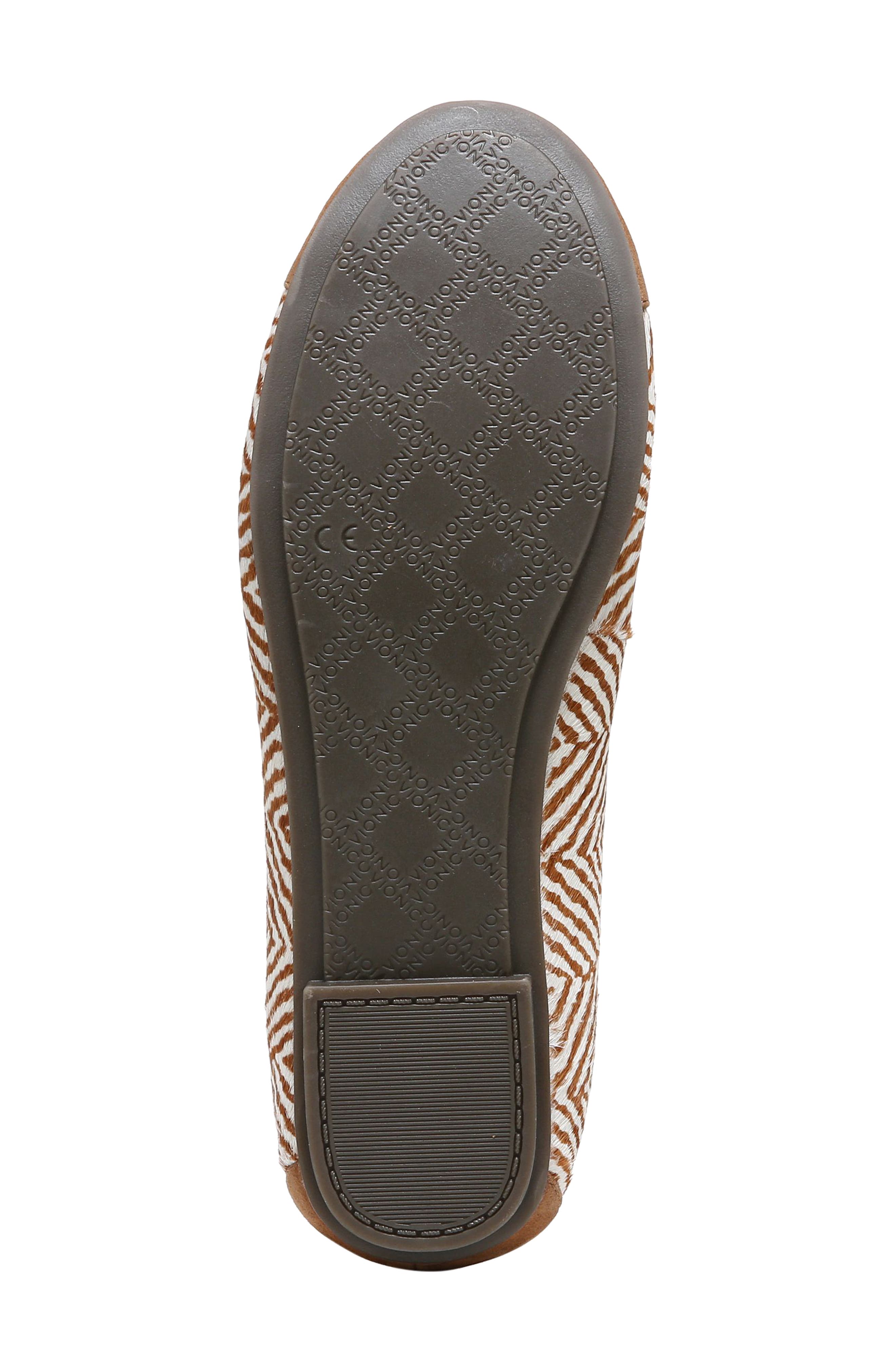 Minna Faux Calf Hair Flat, Alternate, color, TOFFEE/ CREAM