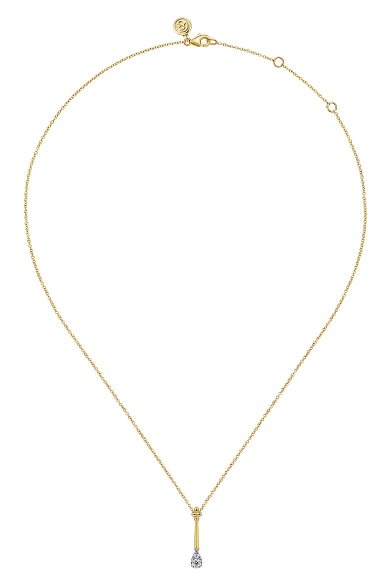 14k Gold Two Tone Pendant Necklace, Alternate, color, 14K YELLOW/ WHITE GOLD