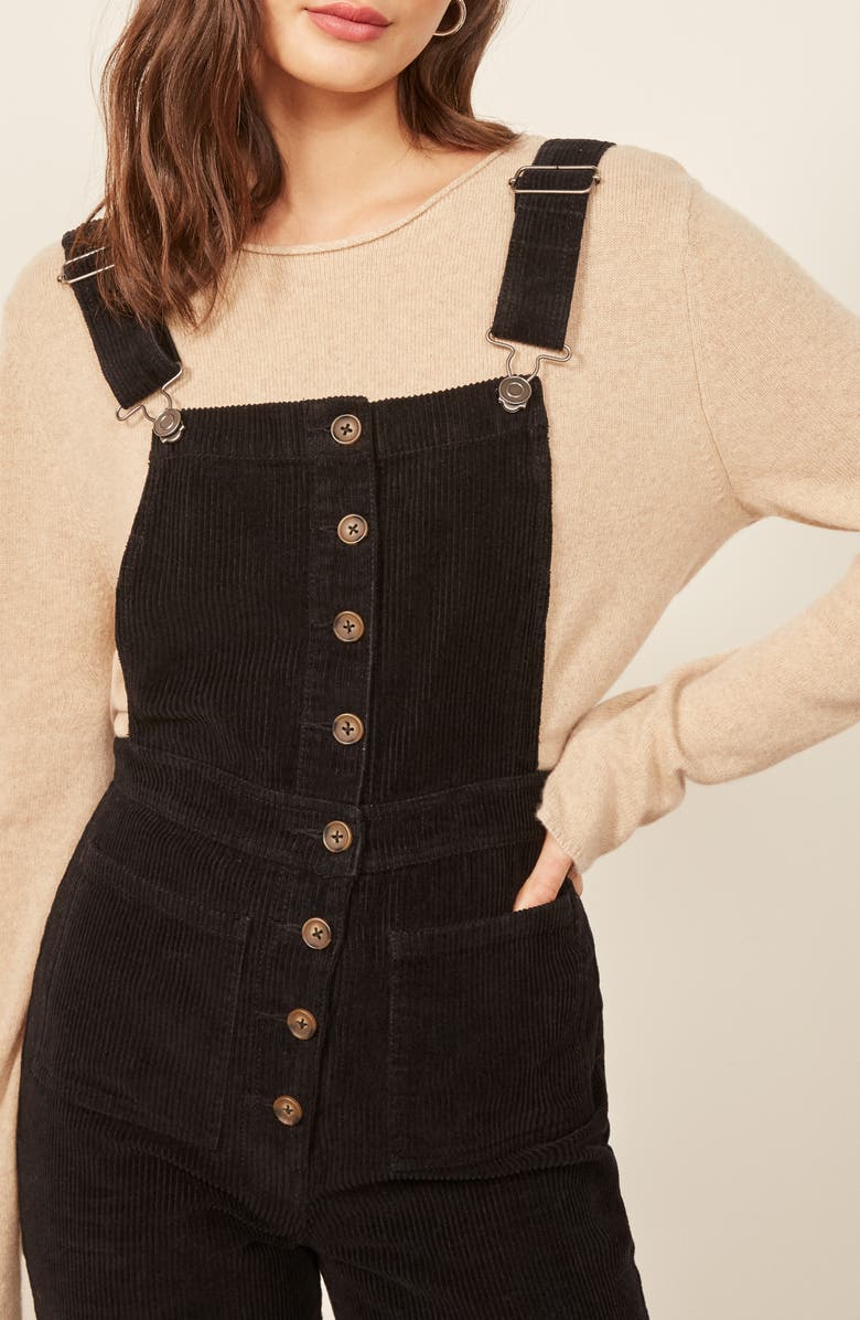 Reformation Cassidy Corduroy Overalls, Alternate, color,