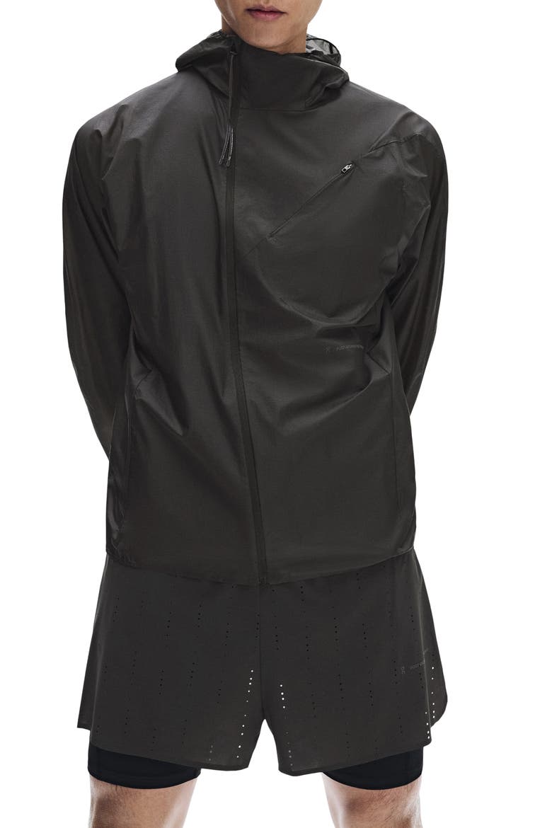 x PAF Zero Water Repellent Hooded Running Jacket, Main, color, MOLASSES