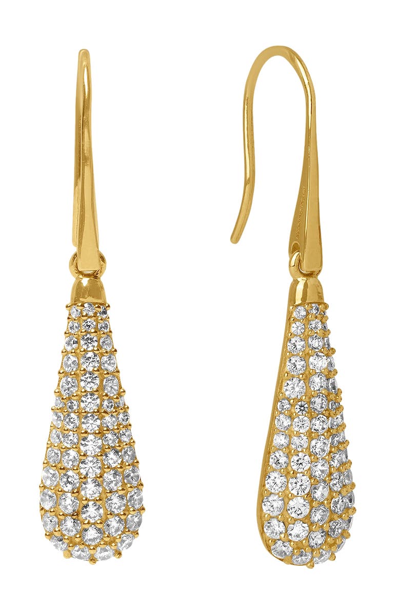 Dean Davidson Margaux Pavé Drop Earrings, Main, color, White Topaz/ Gold