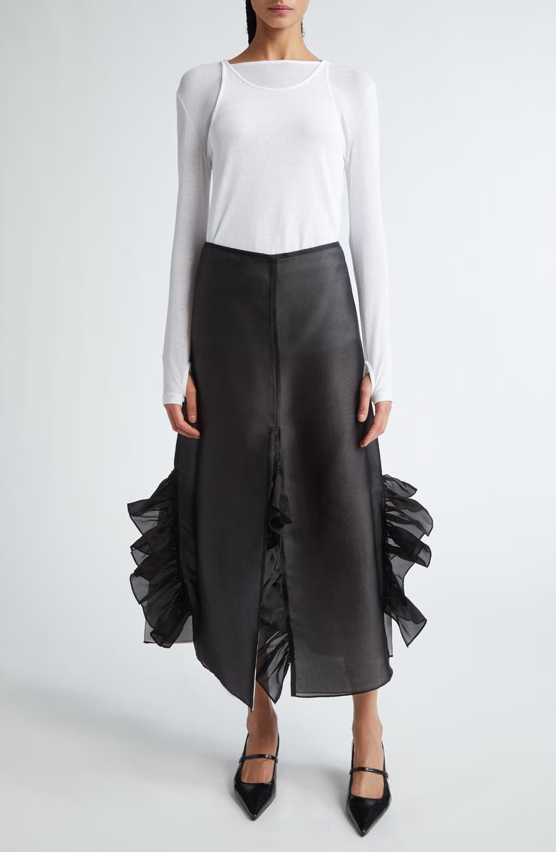 BITE Studios Semisheer Long Sleeve Organic Cotton Knit Top, Alternate, color, 