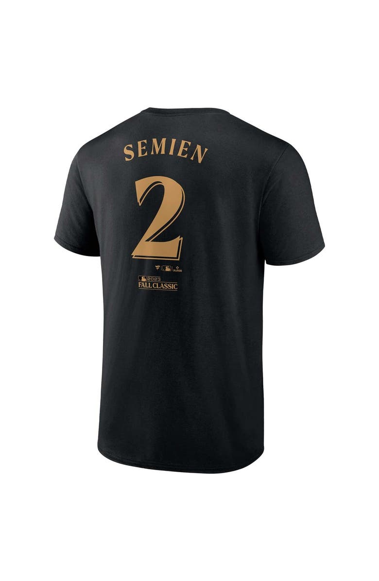 FANATICS Men's Fanatics Branded Marcus Semien Black Texas Rangers 2023 World Series Champions Name & Number T-Shirt, Alternate, color,