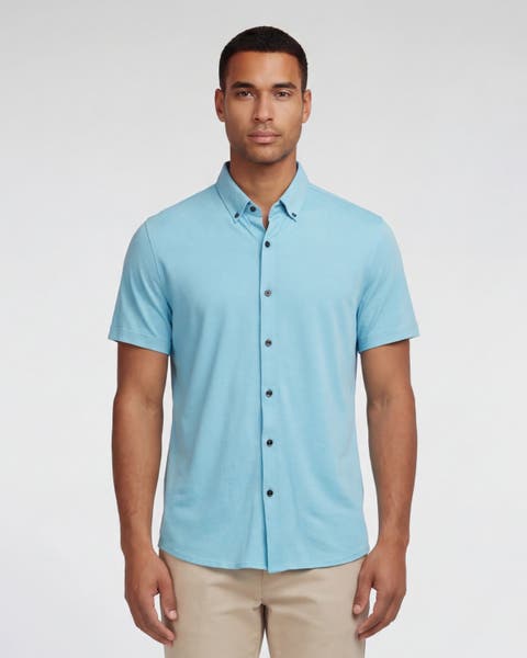 Mens Merino Wool Button-up Shirt
