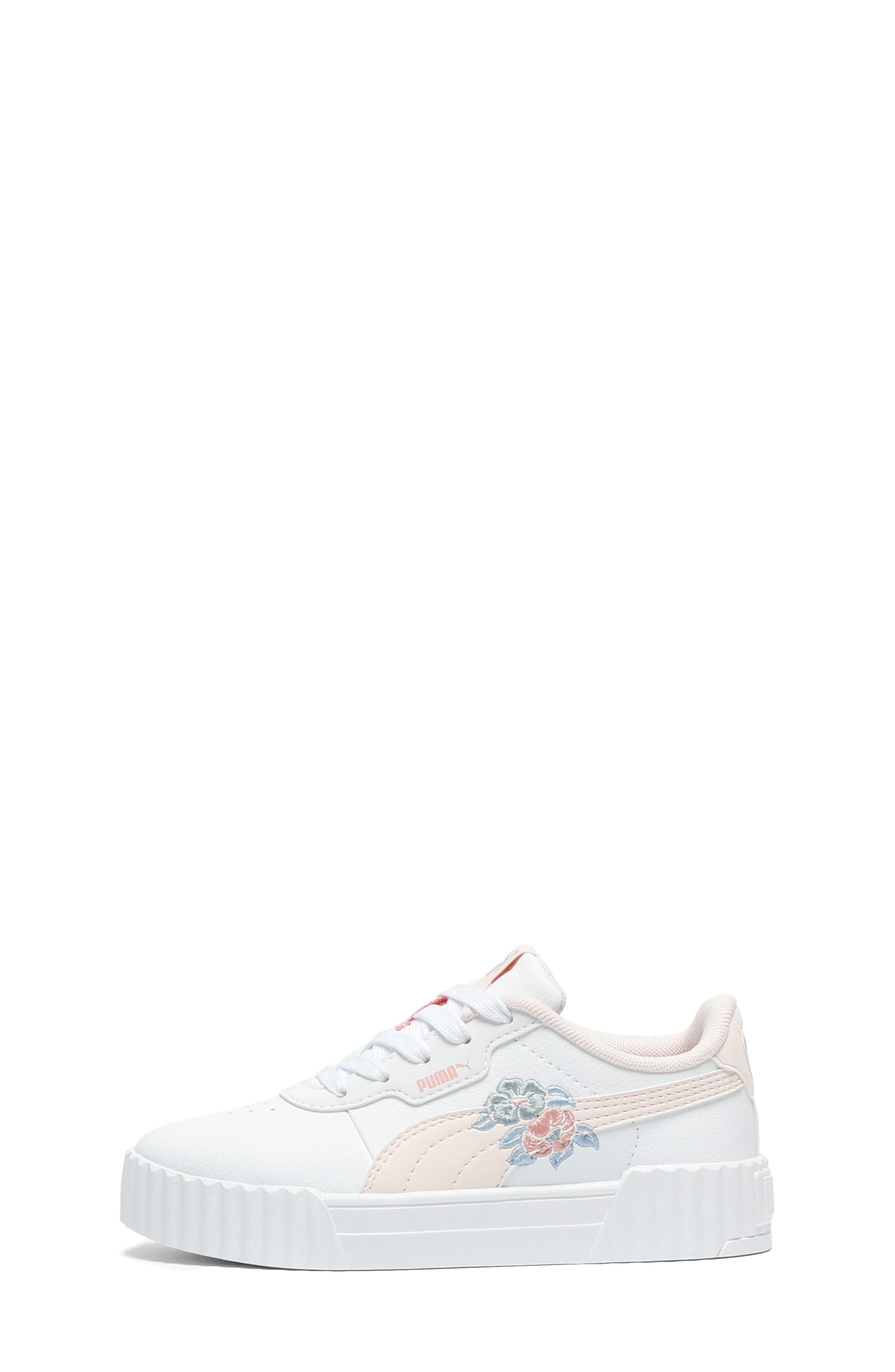 PUMA Kids' Carina 3.0 Floral Sneaker, Alternate, color, Puma White-Jasmine Flower