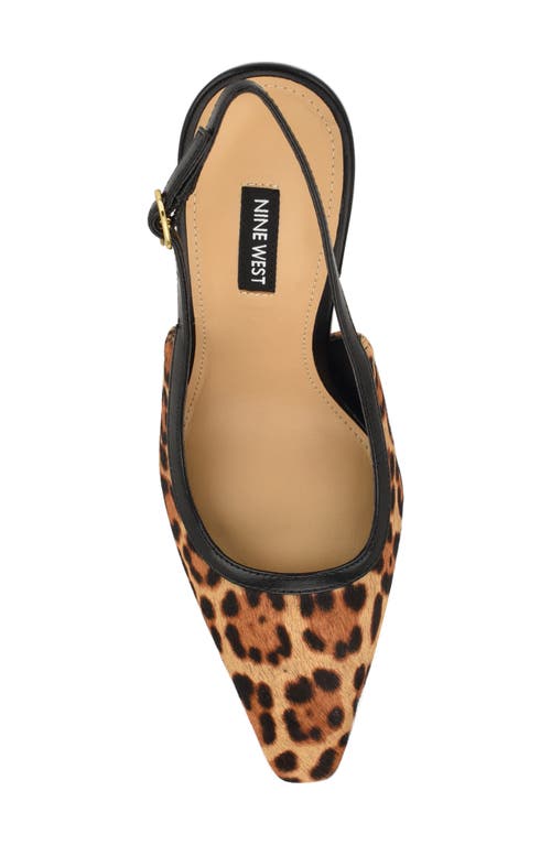 Nine West Orlanda Genuine Calf Hair Slingback Pump In Animal Print