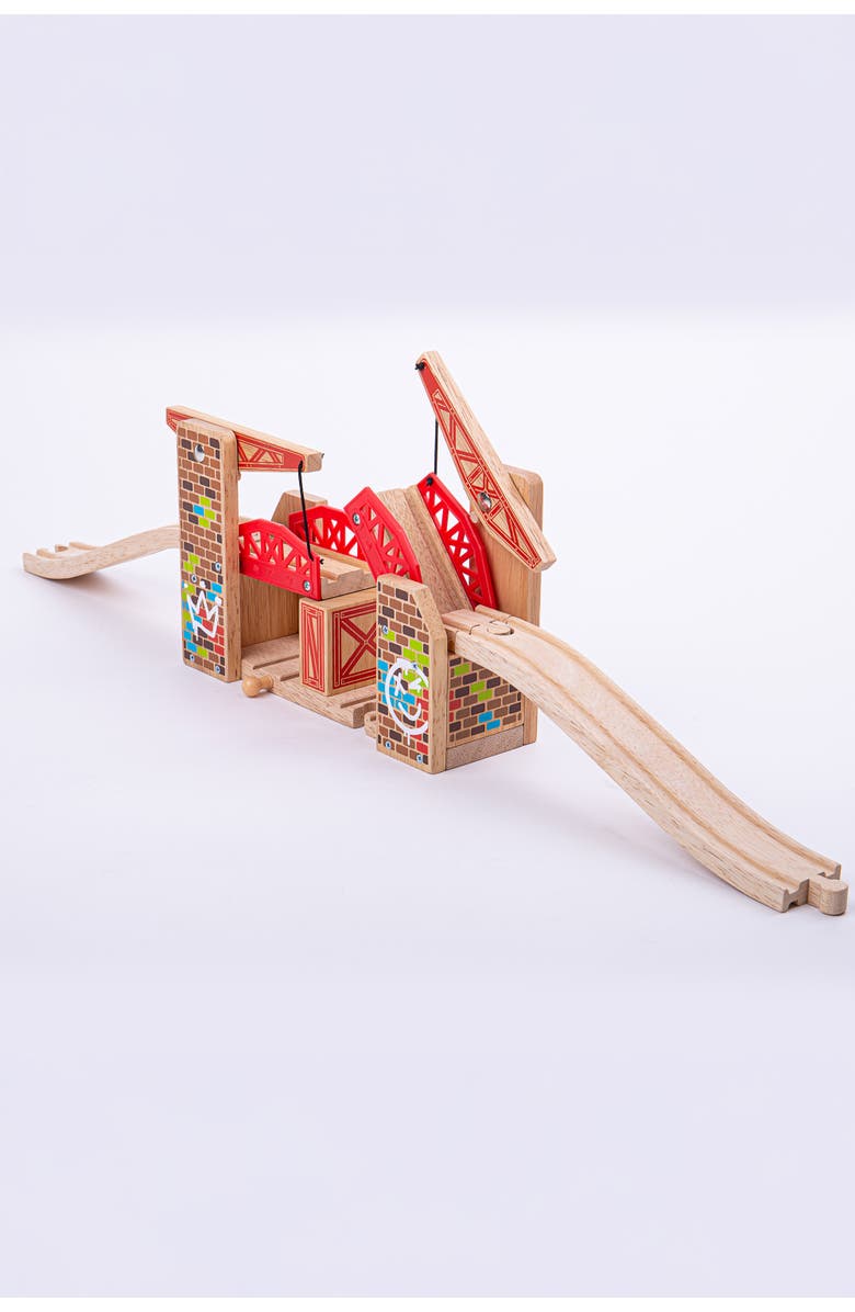 Bigjigs Rail Double Lifting Graffiti Bridge, Alternate, color, 