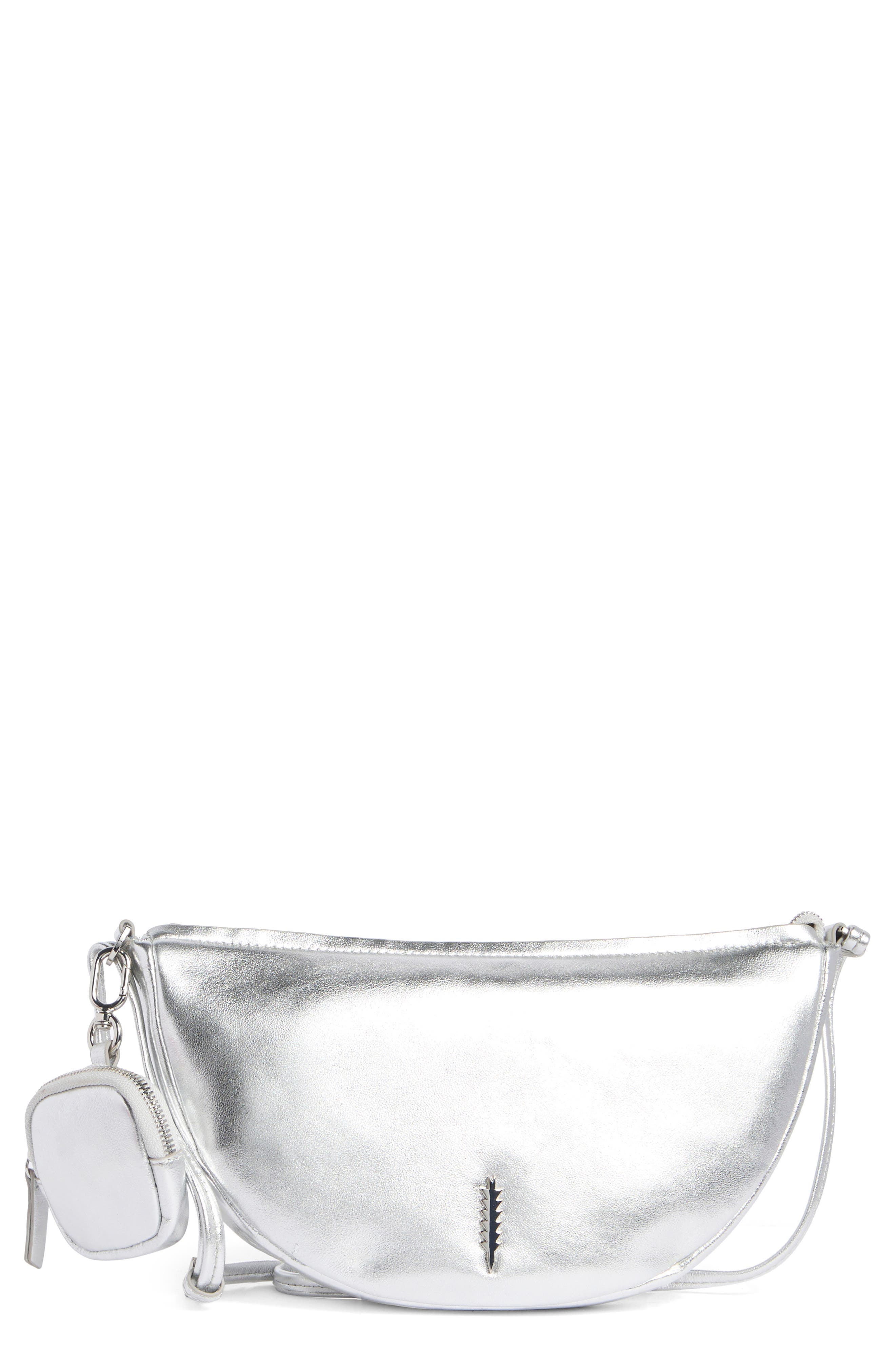 Thacker Liz Crescent Leather Crossbody Bag