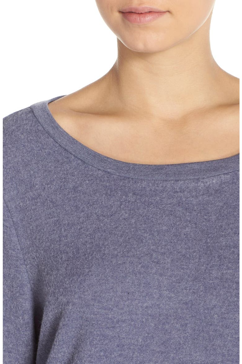 Brushed Hacci Sweatshirt, Alternate, color, NAVY DUSK SOLID