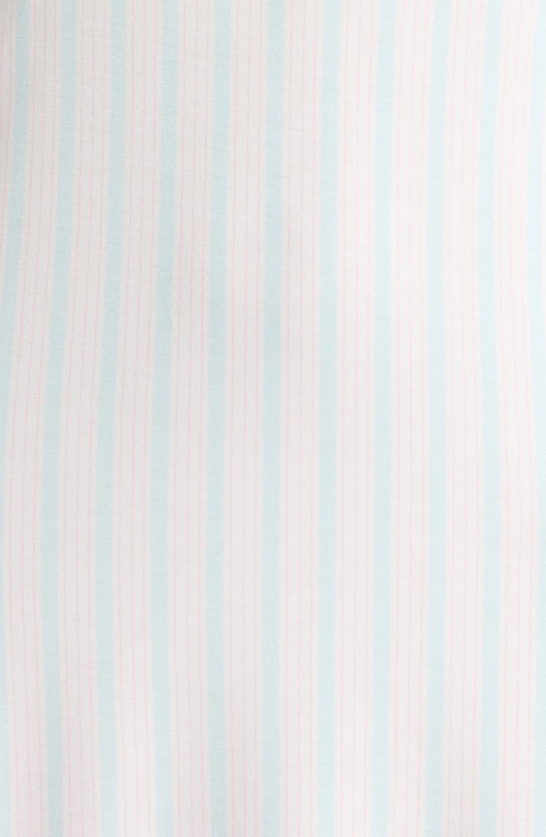 French Connection Bow Detail Stripe Chemise, Alternate, color, Blue/ Pink Stripe