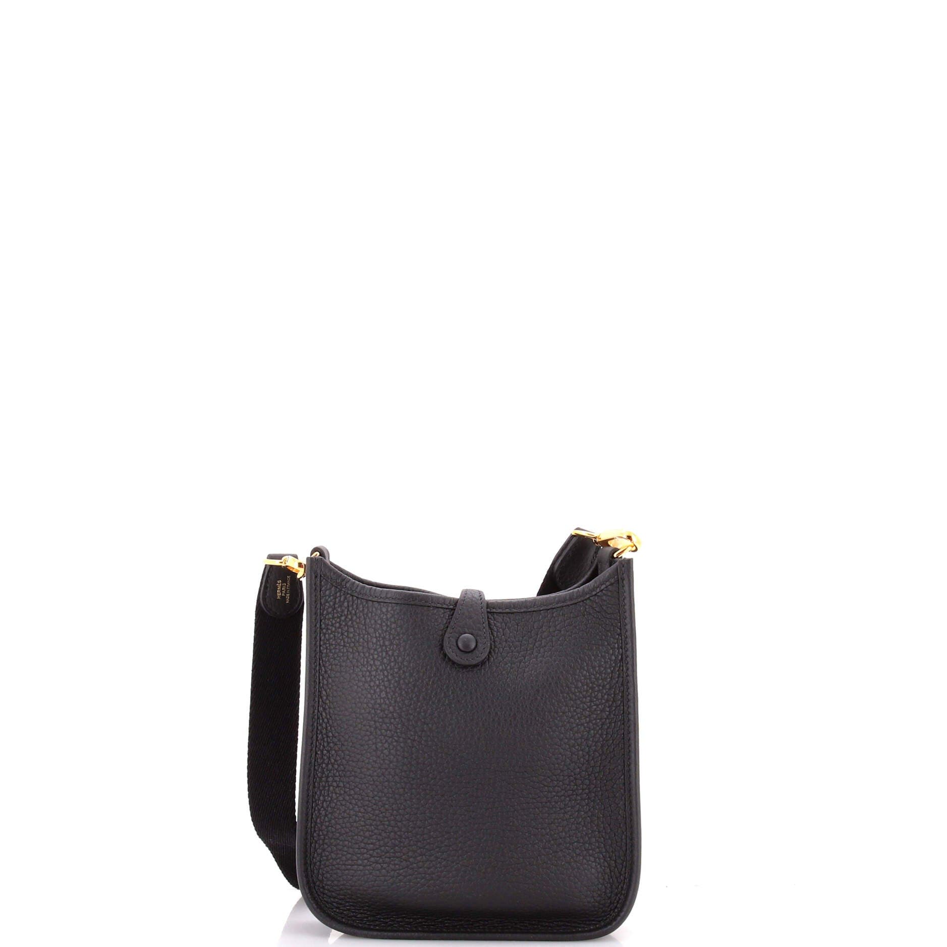 Pre-Owned Hermes Evelyne Bag Gen III Clemence TPM, Alternate, color, Noir