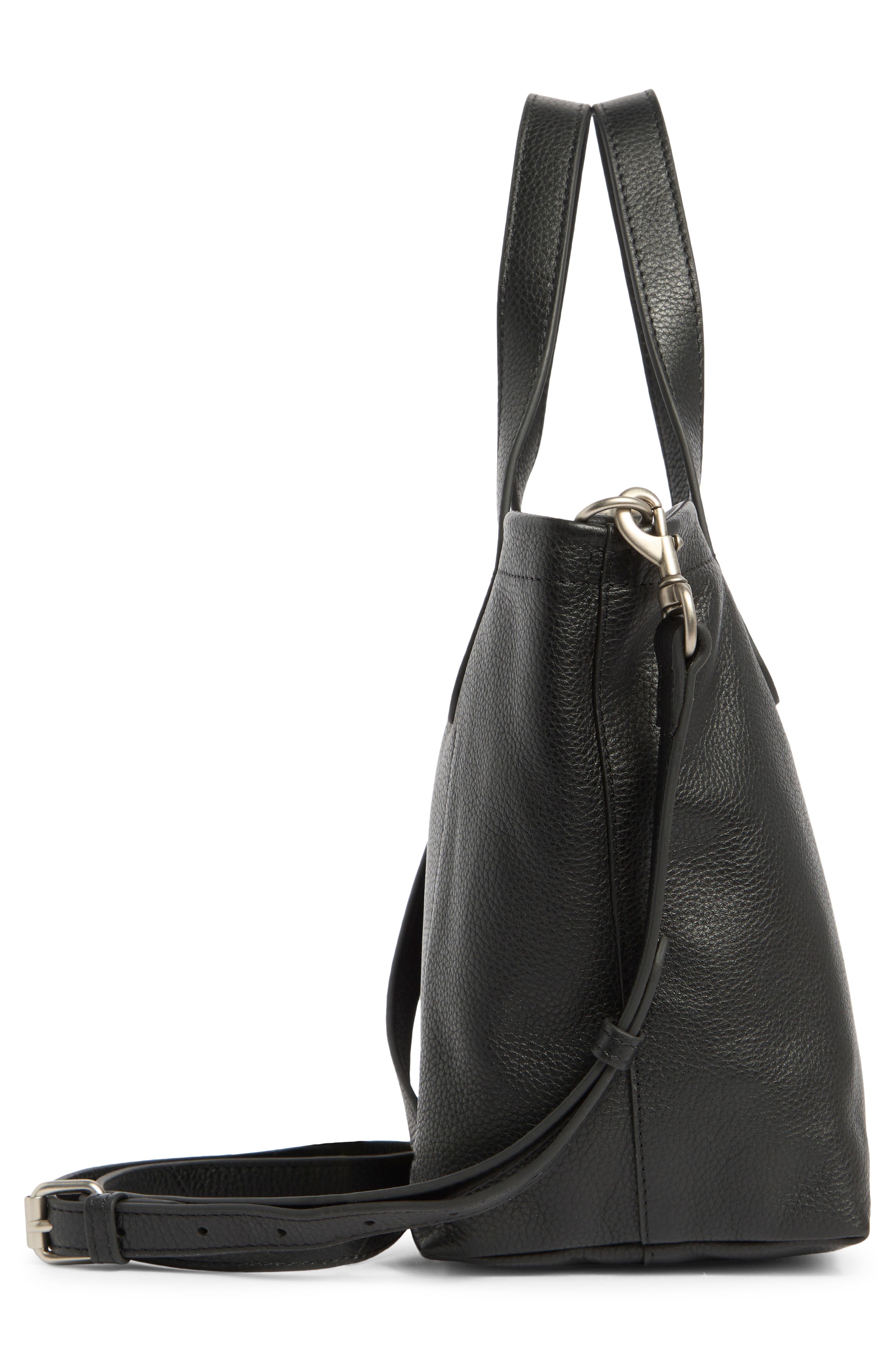 Lucky Brand Anny Mini Leather Tote Bag, Alternate, color, Black