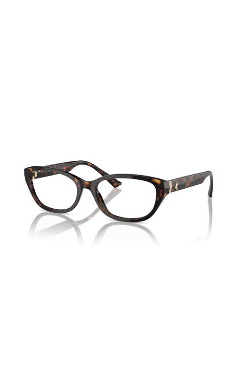 Jimmy Choo 55mm Oval Optical Glasses In Brown