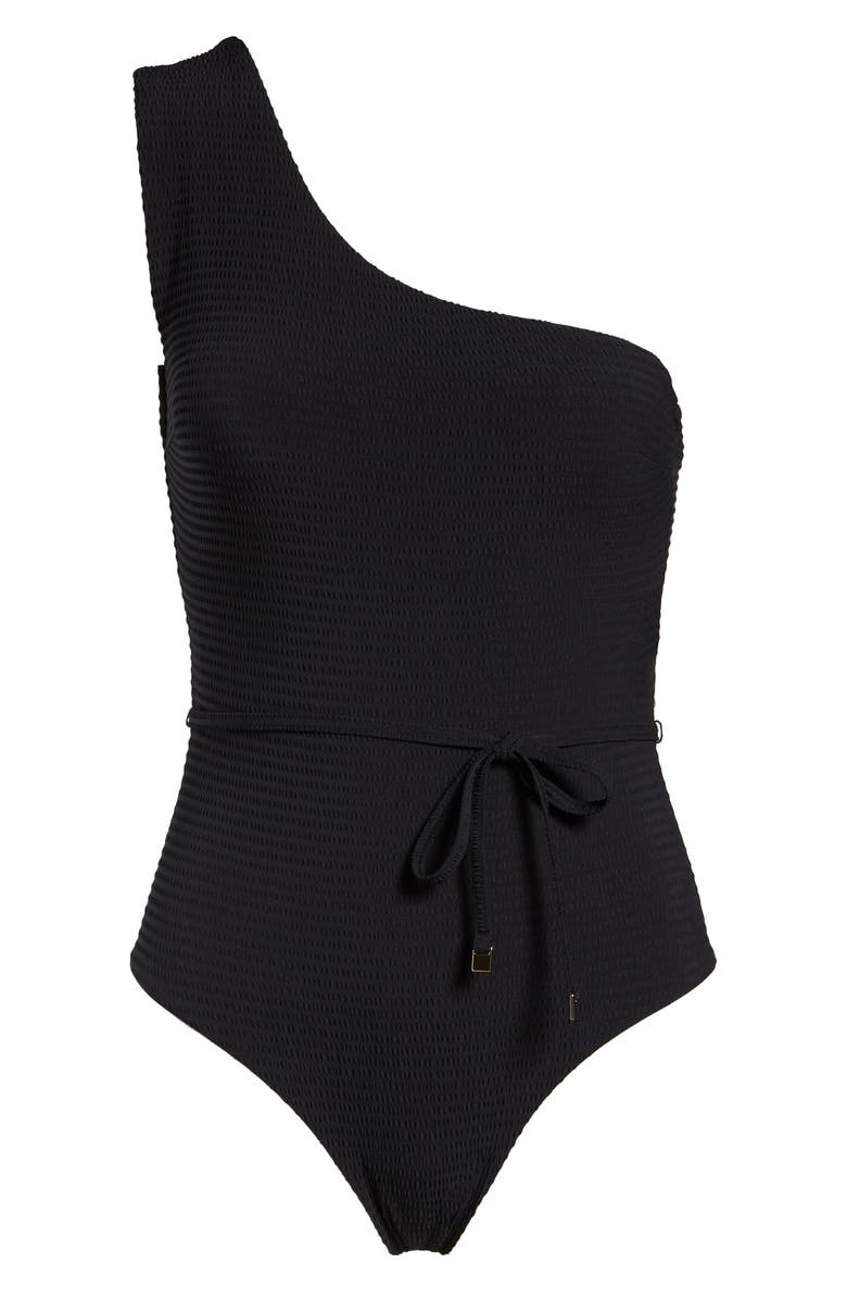 Sea Level Messina One-Shoulder Tie Waist One-Piece Swimsuit, Alternate, color,
