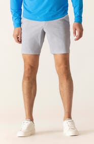 DEKE Galaxy 8.5-Inch Flat Front Knit Nylon Blend Bermuda Shorts
