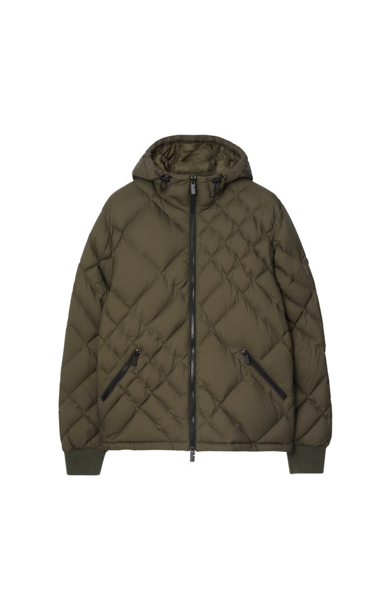 Burberry Check-stitch Nylon Doversgreen Puffer Jacket, Alternate, color, Marsh Green