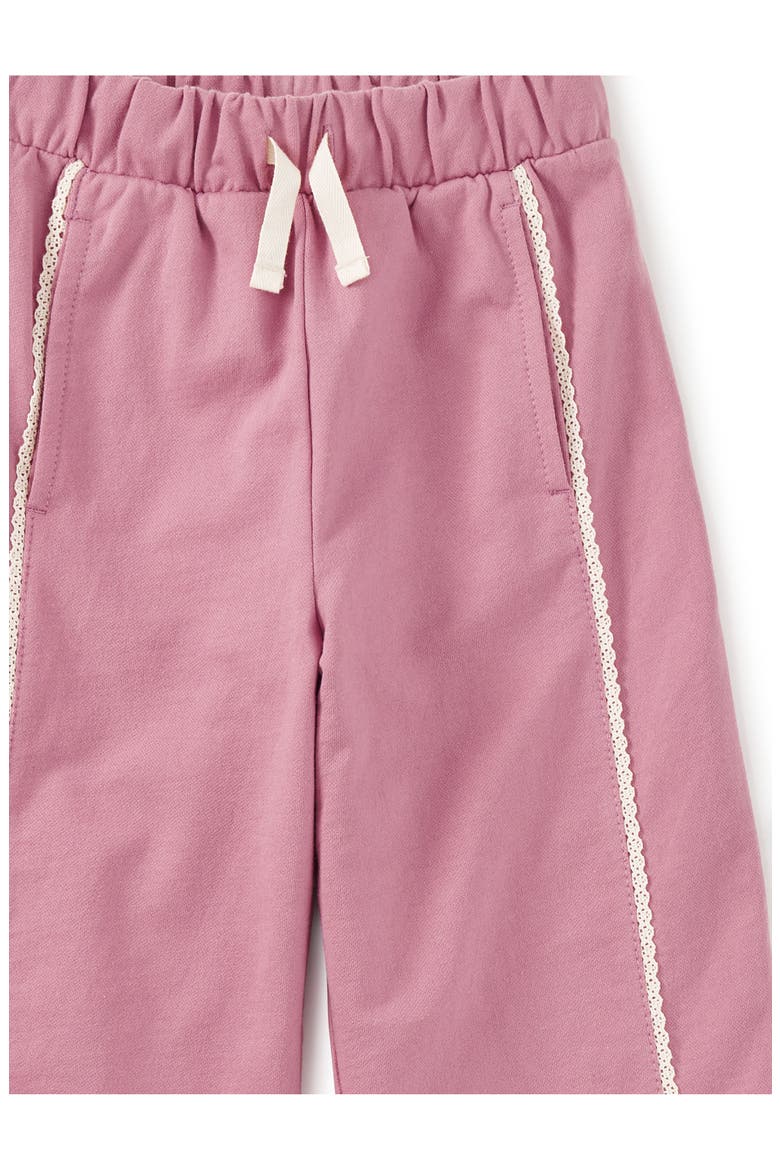 Lace Trim Track Pants, Alternate, color, Hydrangea